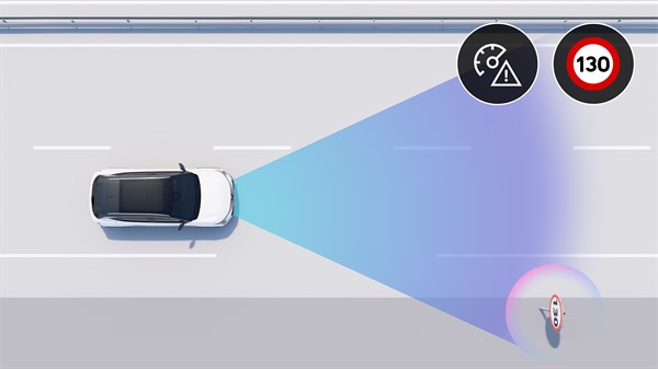 Renault Rafale E-Tech hybrid - prepoznavanje saobraćajnih znakova sa ​​upozorenjem na brzinu