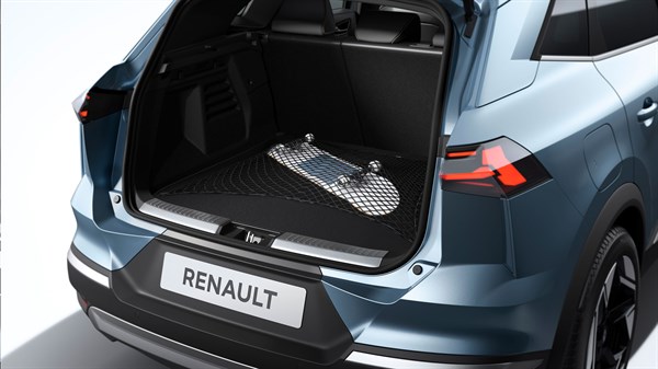 Renault Symbioz E-Tech full hybrid - prag prtljažnika od nerđajućeg čelika i zaštitne mreže 