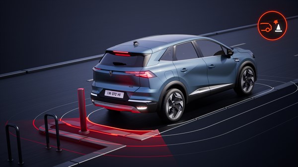 Renault Symbioz E-Tech full hybrid - sistem za automatsko kočenje u nuždi pri vožnji unatrag