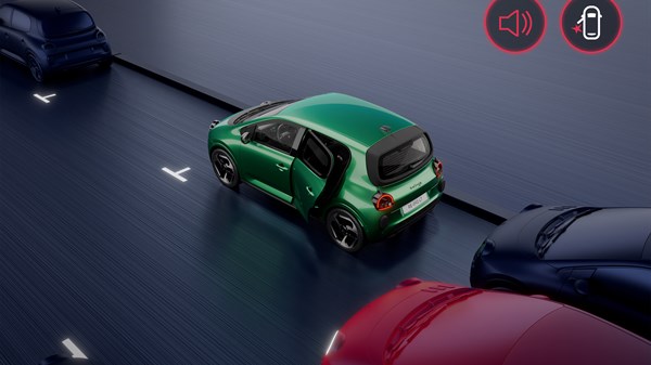 upozorenje na siguran izlazak putnika - Renault Twingo E-Tech electric