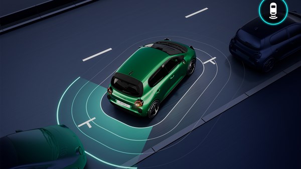 pomoć pri parkiranju naprijed, nazad i sa strane - Renault Twingo E-Tech electric