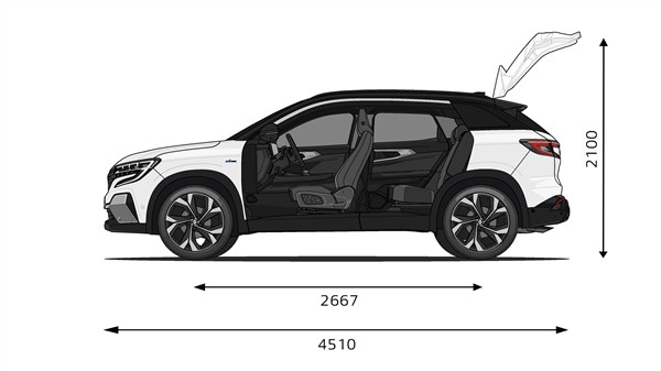 bočne dimenzije - modularni dizajn - Renault Austral E-Tech full hybrid