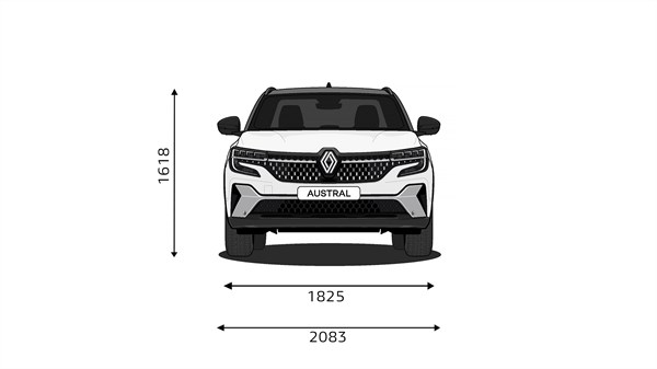 prednje dimenzije - modularni dizajn - Renault Austral E-Tech full hybrid  
